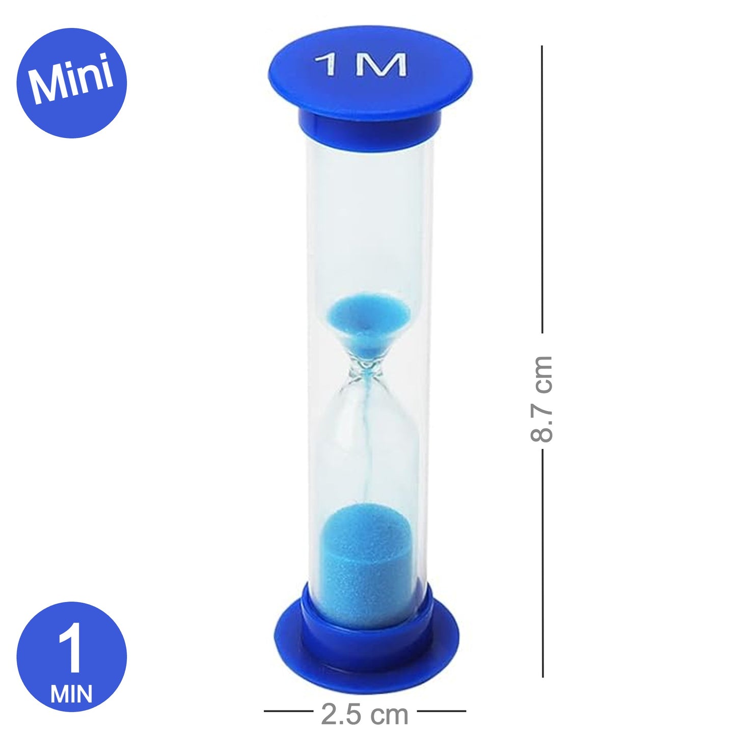 sand timer for kids 1 min blue