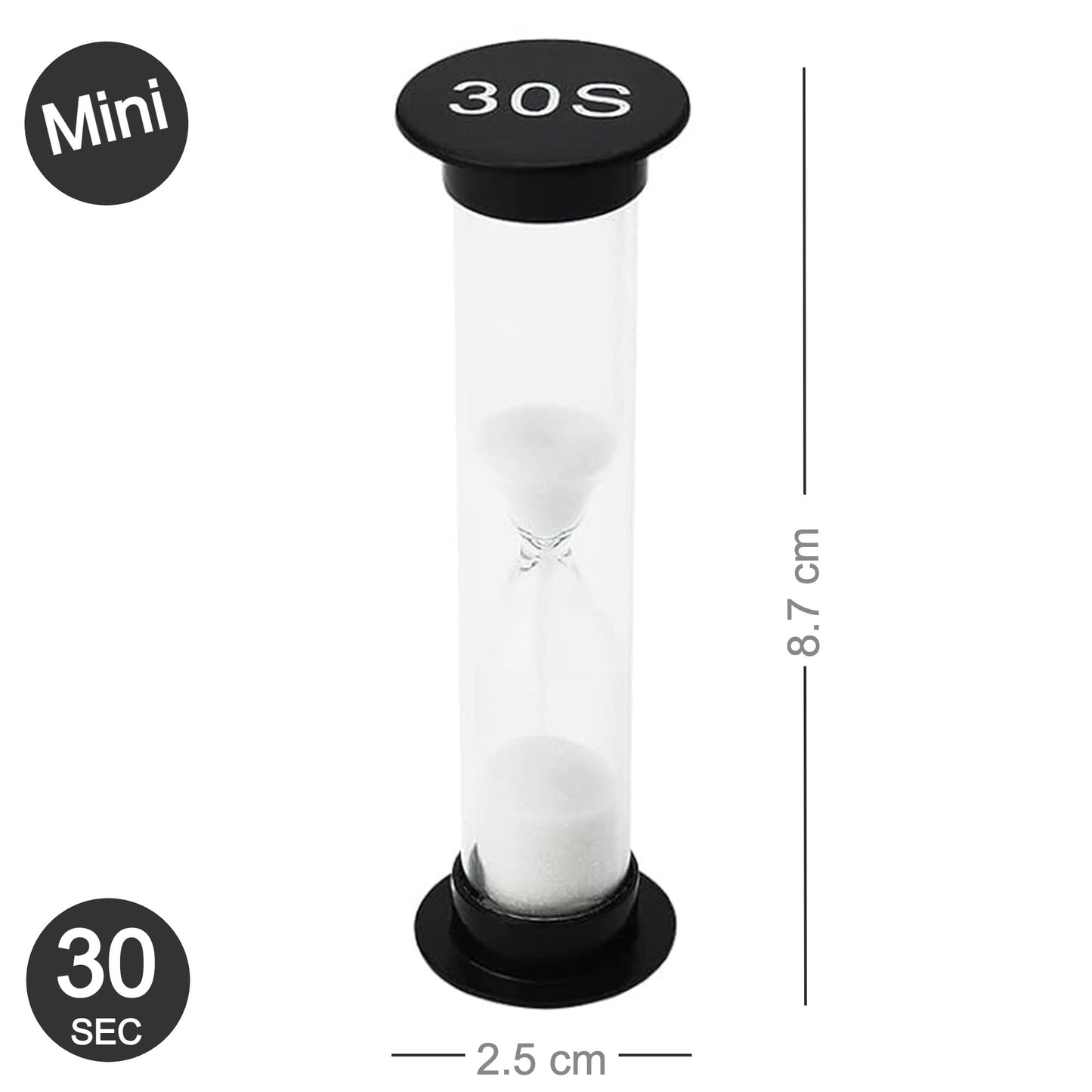 sand timer for kids 30 sec black