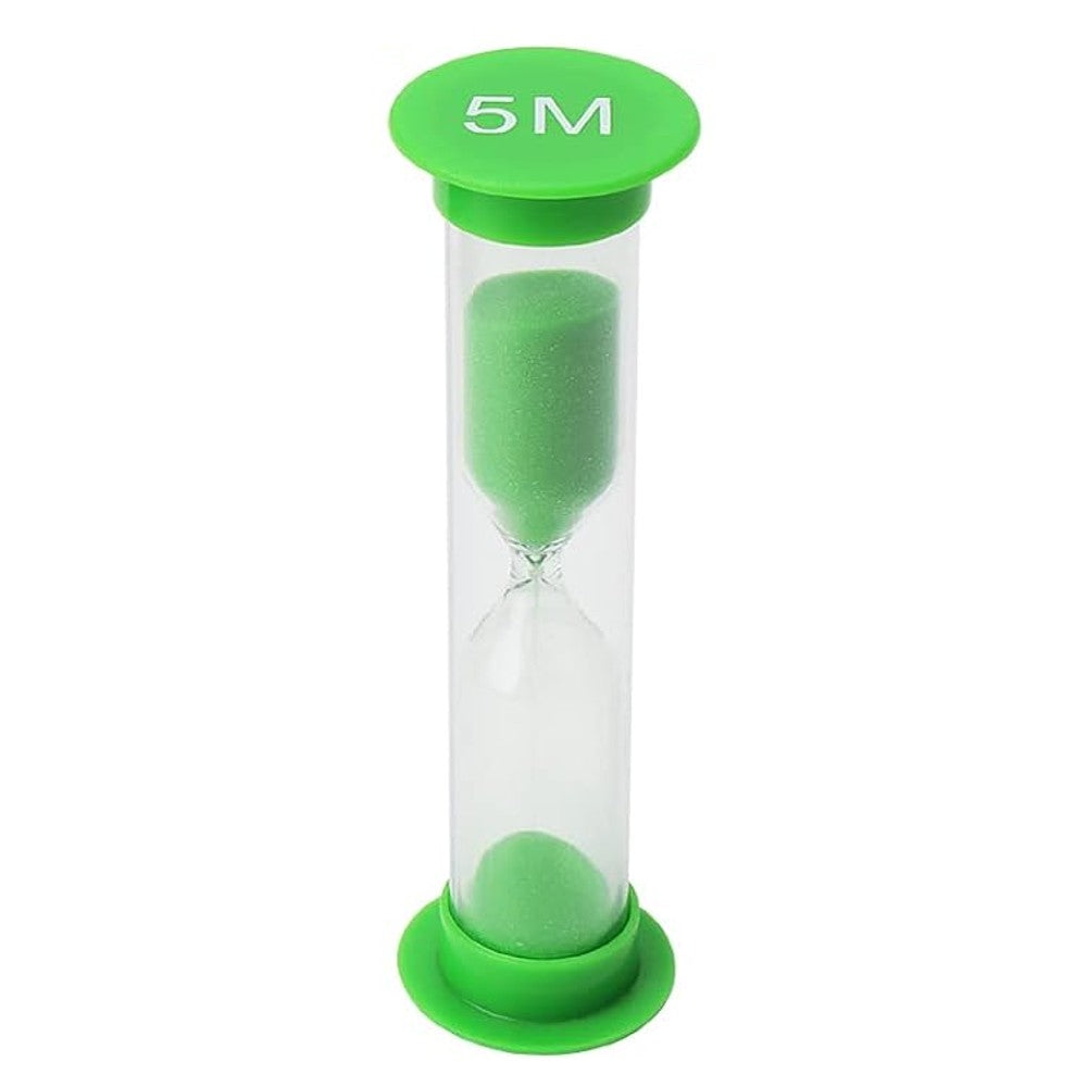sand timer for kids 5 min green
