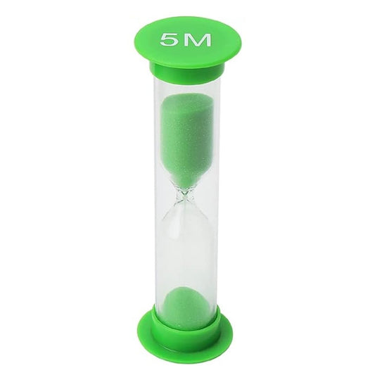 sand timer for kids 5 min green