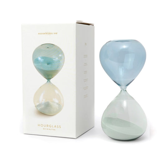decorative blue ombre hourglass 1 hr