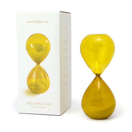 decorative yellow ombre hourglass 30 min