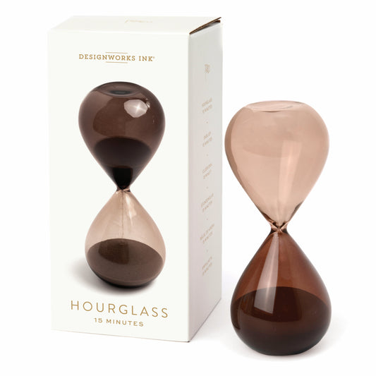 decorative smoky quartz hourglass 15 min