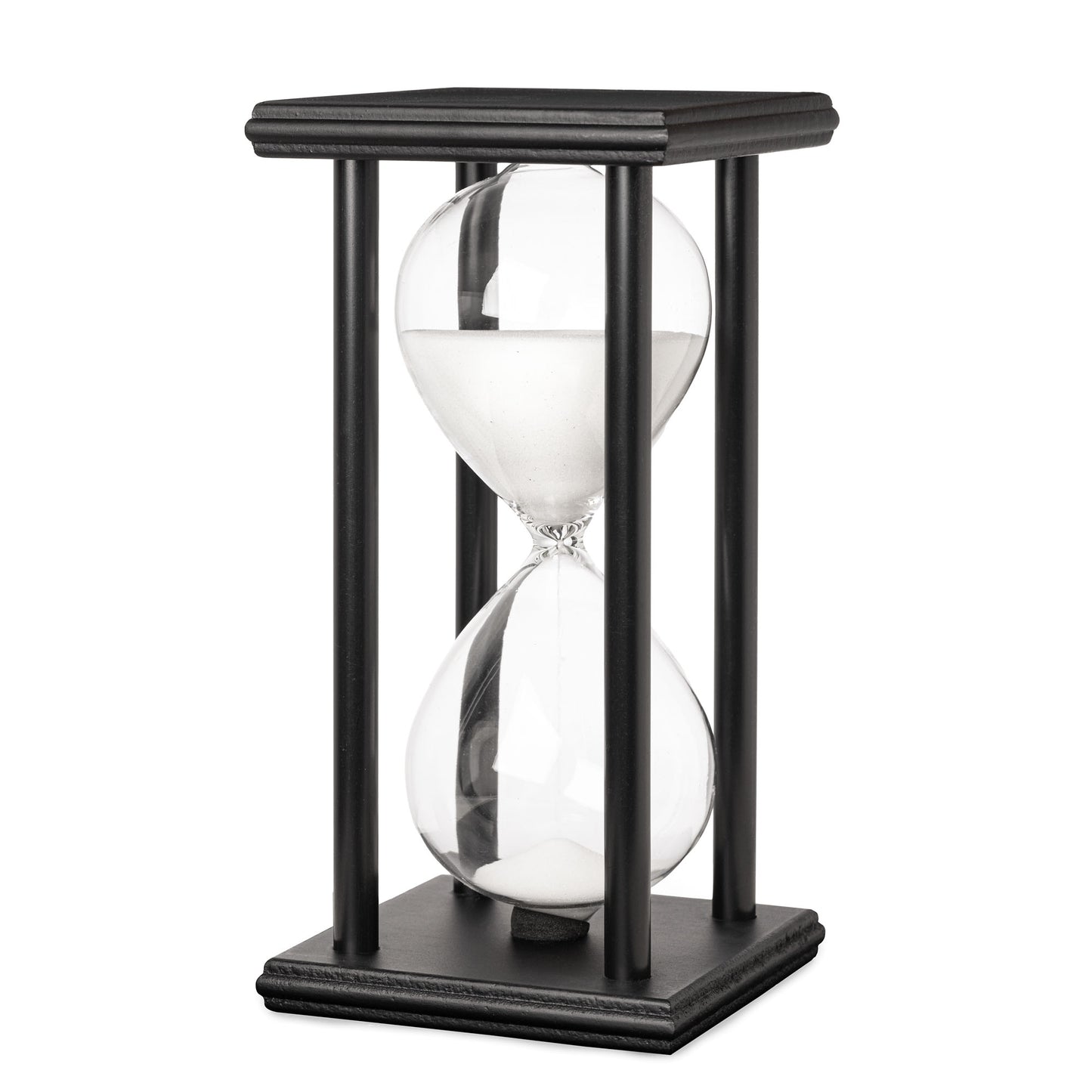 black wood frame sand timer