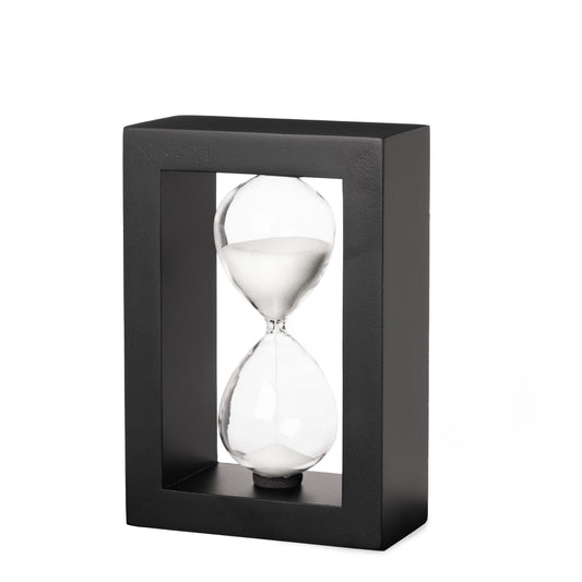 sand timer with white sand 5 min