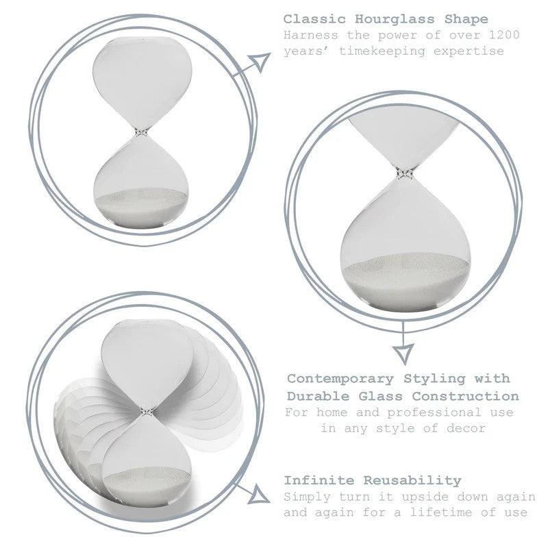 classic glass sand timer 15 min