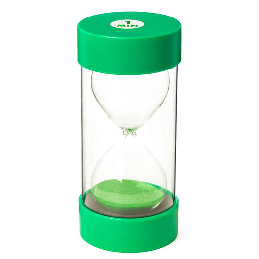 jumbo sand timer for kids 1 min green