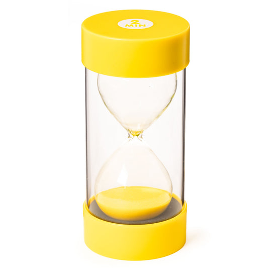 jumbo sand timer for kids 2 min yellow