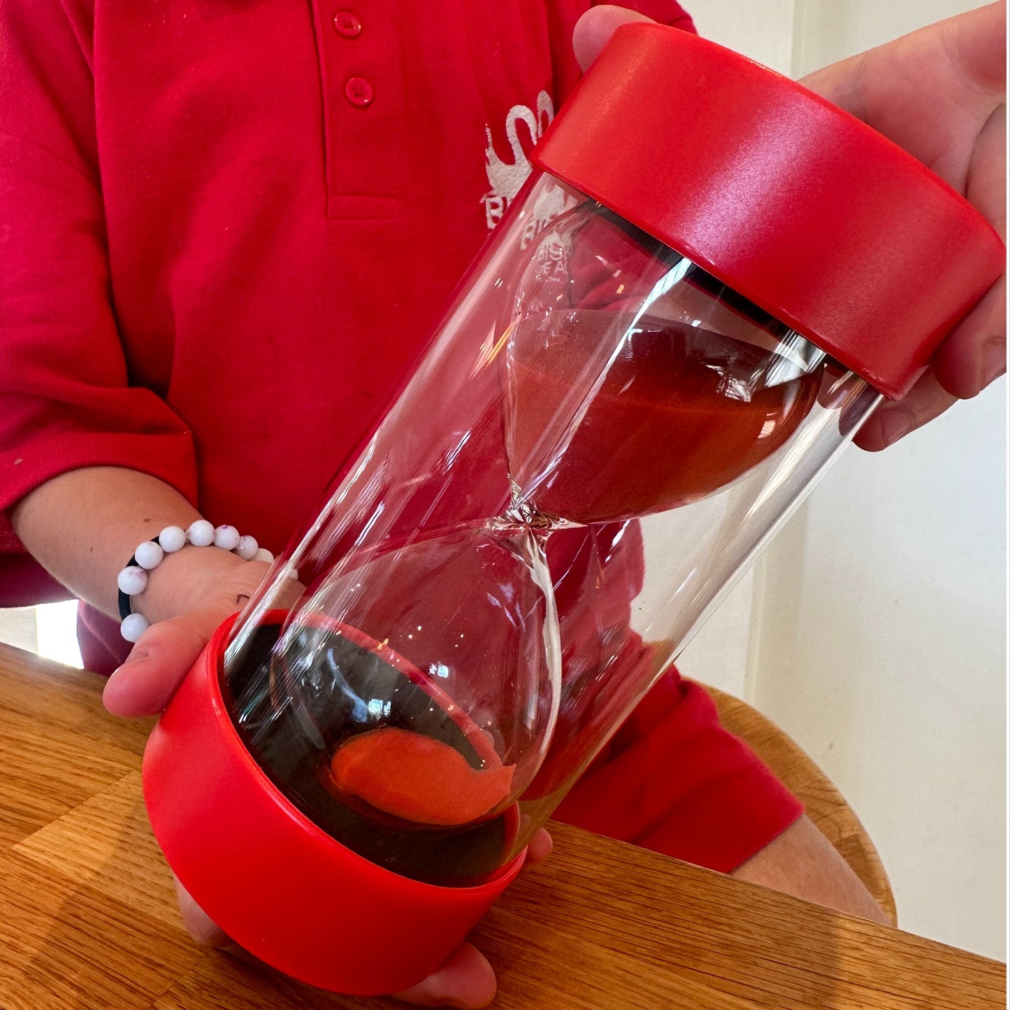 jumbo sand timer for kids 30 min red