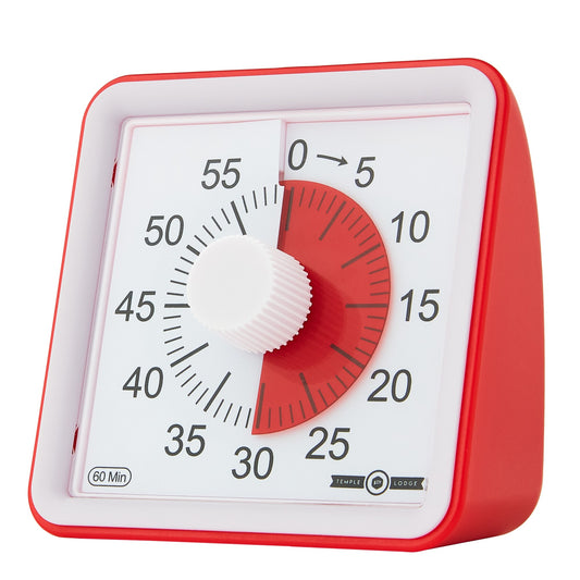 60 minute visual timer red