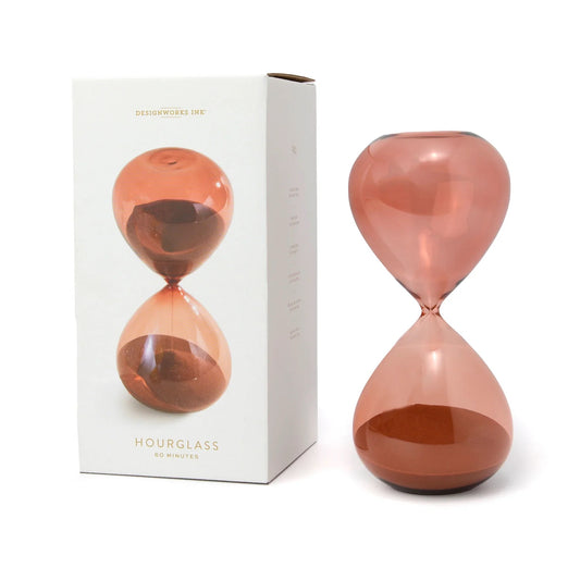 decorative terracotta ombre hourglass 1 hour