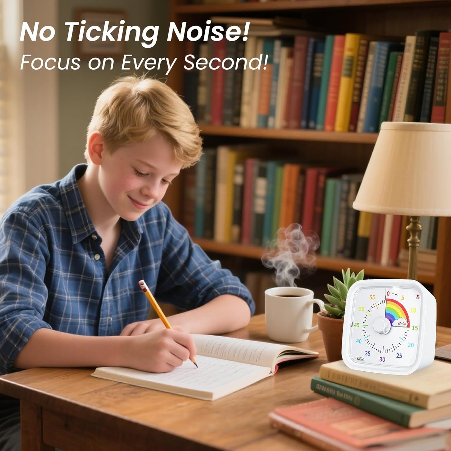 60-Minute Visual Timer (White Rainbow)