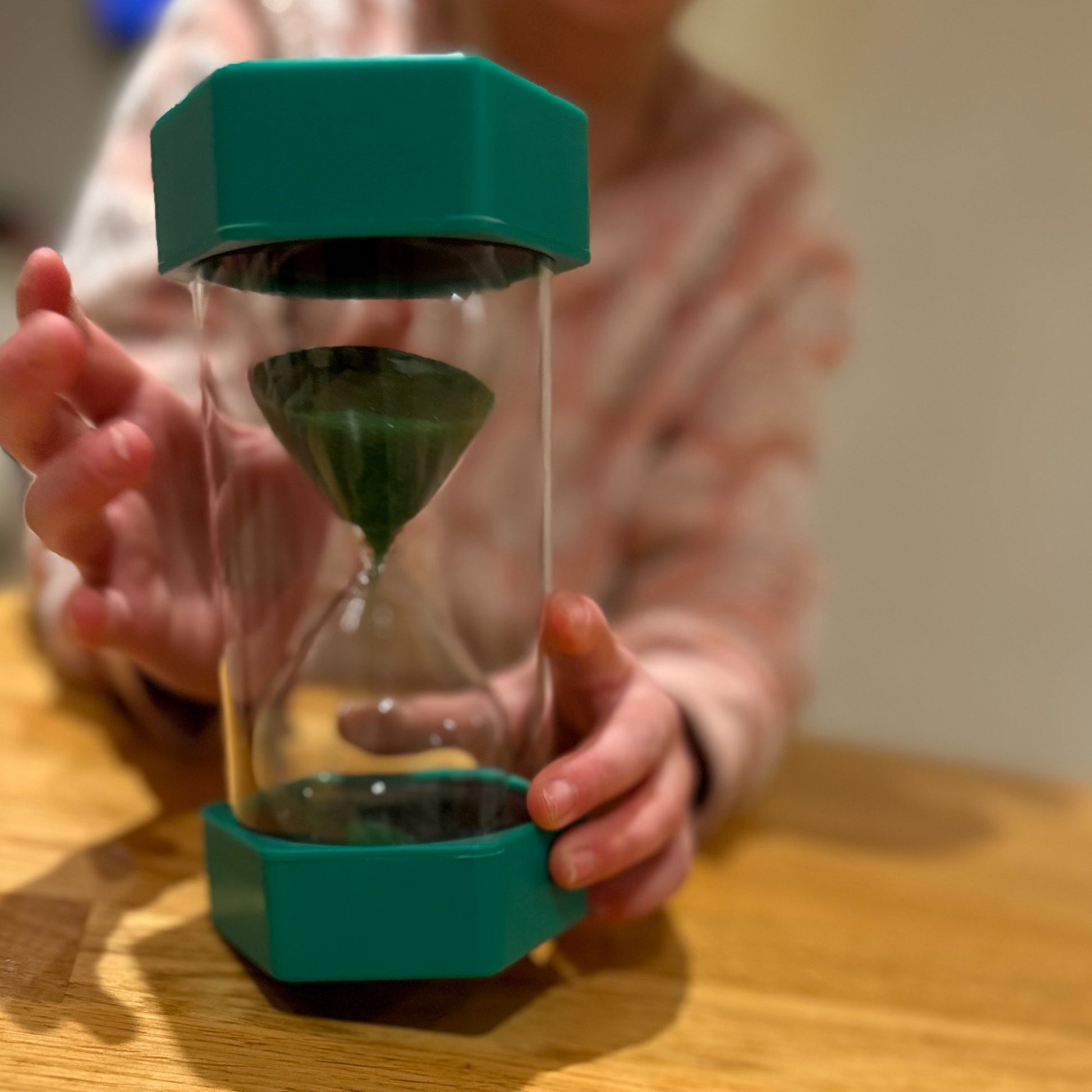 jumbo sand timer for kids 1 min green