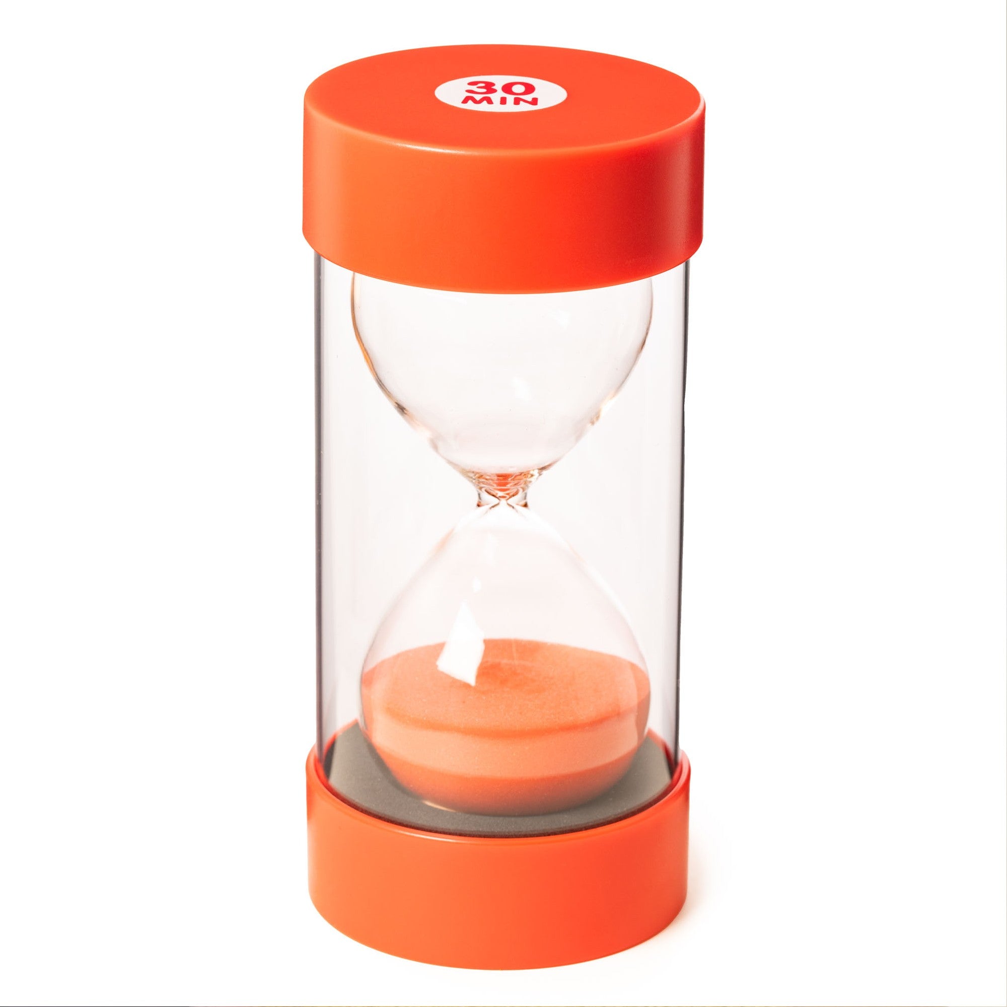 Jumbo Sand Timer for Kids (30 Min - Red) with round caps – Sand Timers