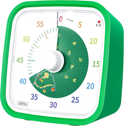 60-Minute Visual Timer (Green Dinosaur)