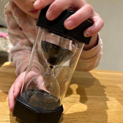 jumbo sand timer for kids 30 min black  