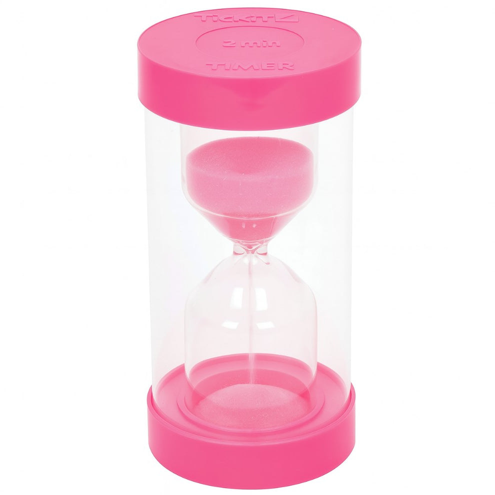 TickiT® 2 Minute Sand Timer – Pink | ColourBright Visual Timer – Sand ...